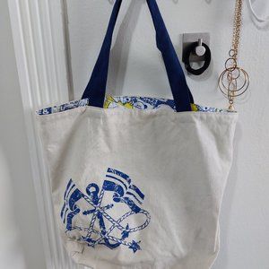 Masato Hijirikawa Ranmaru Kurosaki White Practical Tote Blue Anime Kids Lining